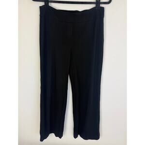 DL Womens Crop Ankle Straight Leg Mid Rise Pull-On Black Pants Medium Petite